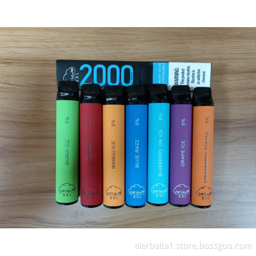 E Liquid Fruit 2000 Puffs XXL Disposable Vaping